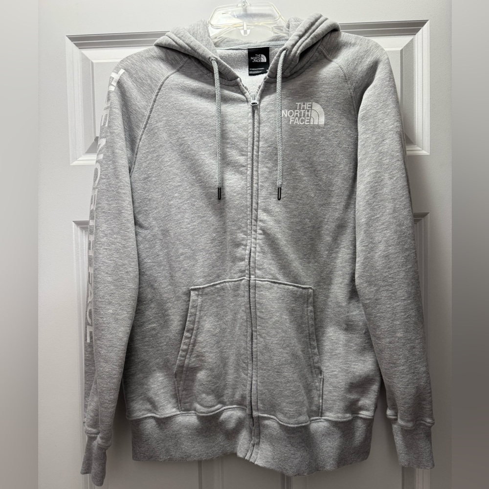 The North Face Heather Gray Zip-Up Hoodie - Women’s M